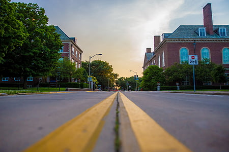 road with houses on the sides thumbnail