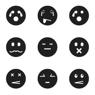 Smileys Glyph svg vector icon sets