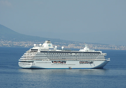 white cruise ship at sea thumbnail