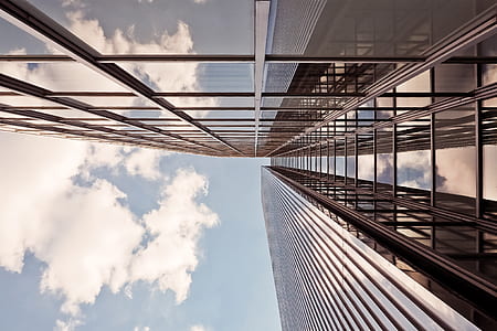 low-angle photography of curtain wall building thumbnail