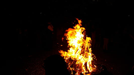 night, dark, evening, firewood thumbnail