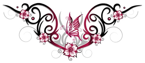 Ornament Floral With Butterflies Vectors Material 10 Svg File Free Graphics Uihere