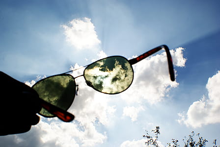 person holding sunglasses thumbnail