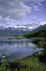 Landscape of the Mountains and Lake in Katmai National Park, Alaska thumbnail