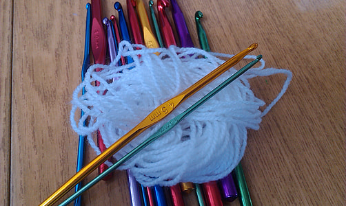 white yarn on table thumbnail