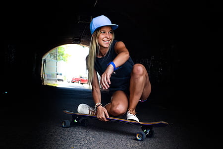 woman wearing black top thumbnail