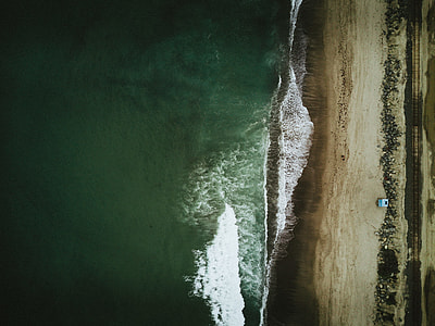 fish eye view of beach thumbnail