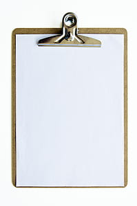 white printing paper in clip board thumbnail