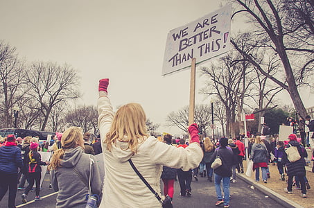 people protesting in road thumbnail