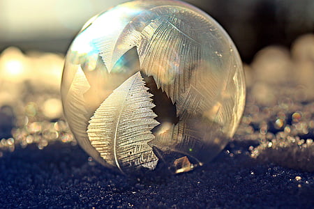 feather etched glass ball paperweight thumbnail