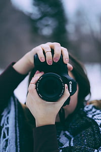 person using a Canon DSLR camera thumbnail