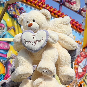 low-angle view photo of beige bear plush toy thumbnail