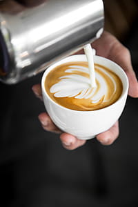 Latte In White Ceramic Cup thumbnail