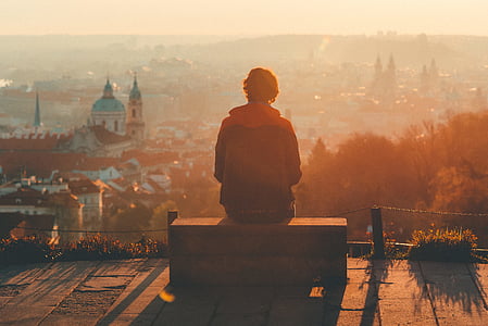 person sitting on bench thumbnail