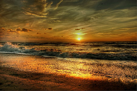 sea waves under golden hour photography thumbnail