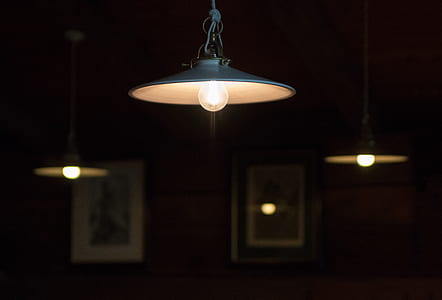 selective focus of lighted pendant lamp thumbnail