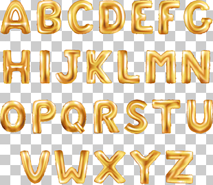 Balloon Letter Stock photography Font, Golden Balloon Word Word, gold alphabet mylar balloon lot PNG clipart