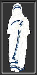 white and blue dressed woman illustration thumbnail