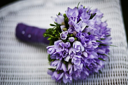 purple petaled flower bouquet thumbnail