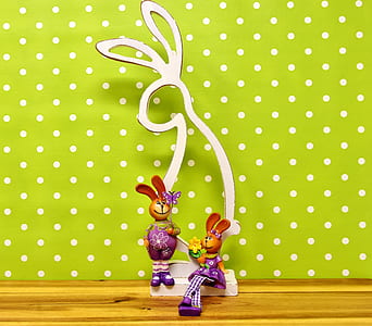 brown and purple rabbit figurines decor thumbnail
