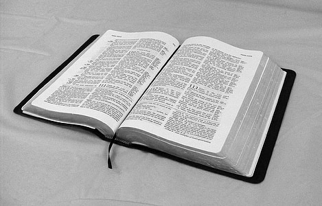 opened bible on grey cloth thumbnail