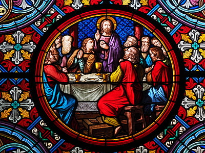 The Last Supper stained glass decoration thumbnail