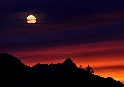 silhouette photo of mountain thumbnail