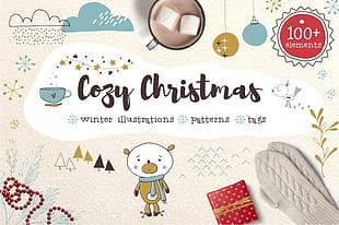 Cozy Christmas Hand Drawn Tags