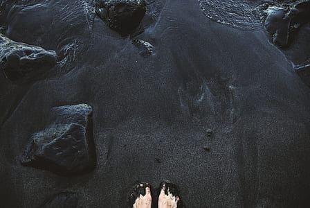 person, beach, sand, feet thumbnail