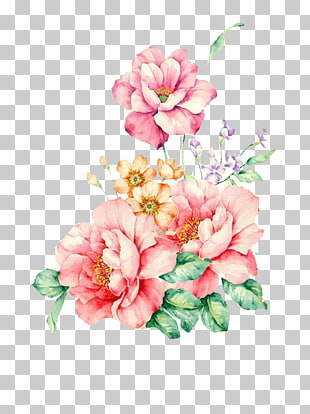 Flower Watercolor painting, Floral Watercolor, pink rose flowers painting PNG clipart