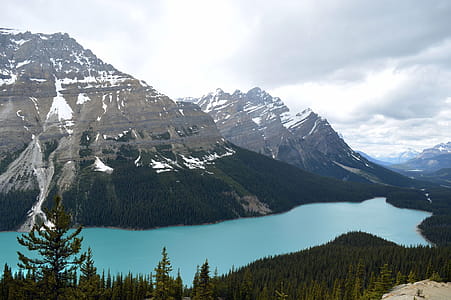 Mountains And Blue Lake Photo thumbnail
