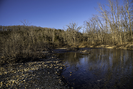 Shoreline and Current River Landscape at Echo Bluff State Park, Missouri thumbnail