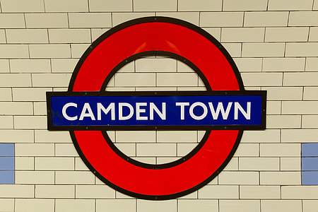 A shot of the London Underground station sign for Camden Town, image captured with a Canon DSLR thumbnail