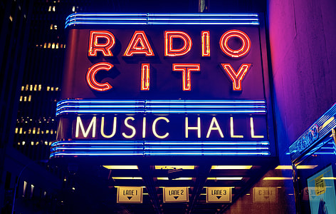 Radio City Music Hall neon signage thumbnail