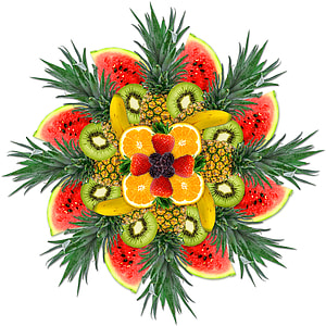 slices of watermelons and oranges thumbnail