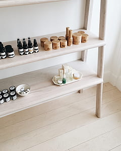 gray wooden shelf thumbnail