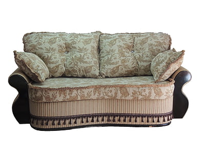 gray and brown floral fabric chair thumbnail