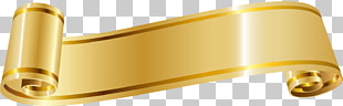 Ribbon Gold, Golden ribbon, beige scroll PNG clipart