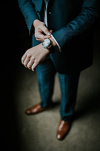 man in suit jacket fixing his cuff thumbnail