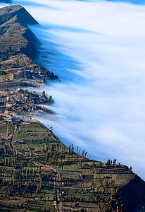 top view of landscape photography of mountain thumbnail