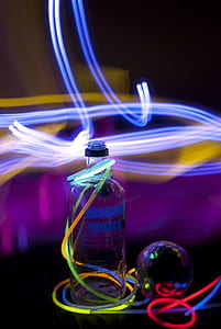 Absolute Vodka glass bottle with light rays thumbnail