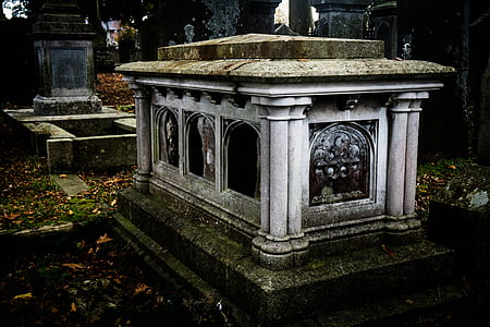white and grey concrete tomb thumbnail