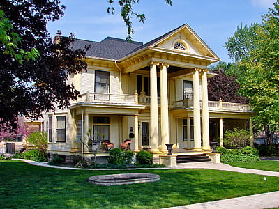 white and black 2-storey house thumbnail