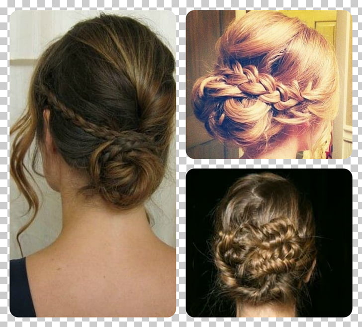 Long Hair Bun Braid Chignon Hairstyle Bun Png Clipart Free
