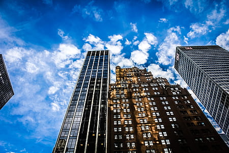 worm's eye view photography of buildings thumbnail