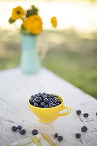 selective focus photo of yellow ceramic teacup on wooden table thumbnail