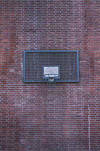 black basketball board on concrete brick wall thumbnail