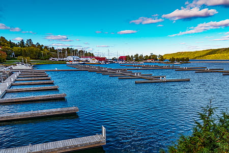 dock under cloudy sky thumbnail
