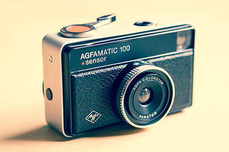 Closeup shot of Agfamatic retro camera thumbnail