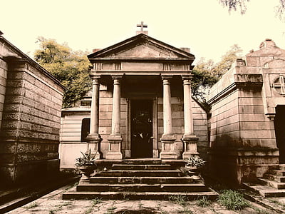 grayscale photography of graveyard thumbnail